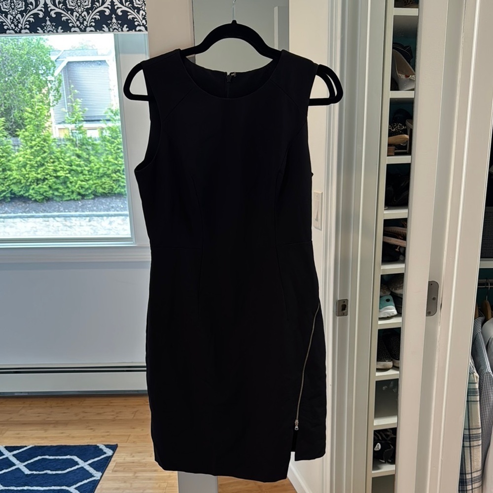 Fabulous Milly Black Sheath Mini Dress with Slit